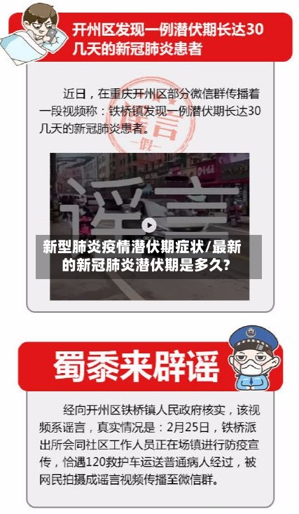 新型肺炎疫情潜伏期症状/最新的新冠肺炎潜伏期是多久?-第3张图片
