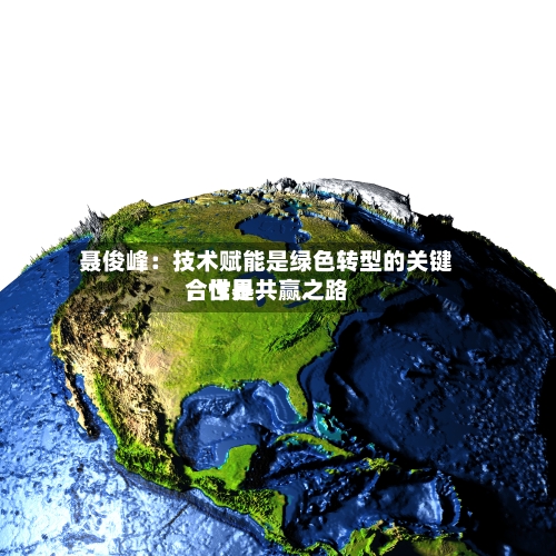 聂俊峰：技术赋能是绿色转型的关键，世界合作是共赢之路