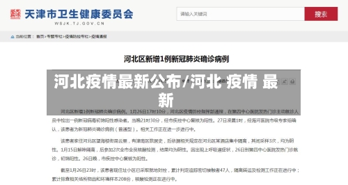 河北疫情最新公布/河北 疫情 最新
